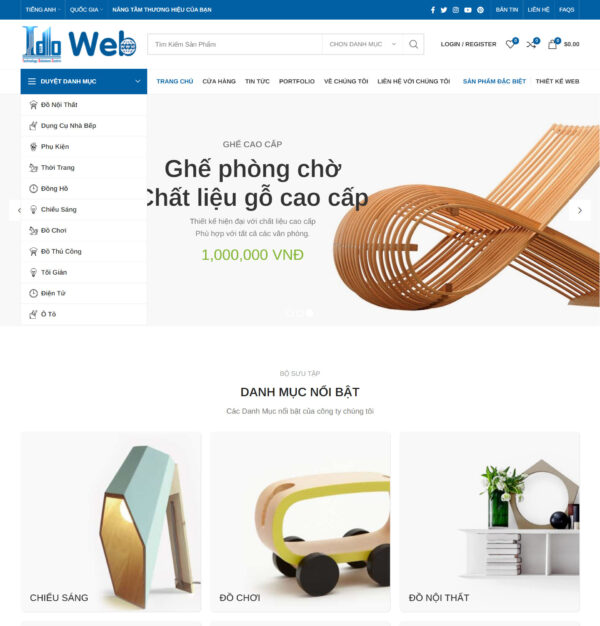 Website bán đồ nội thất