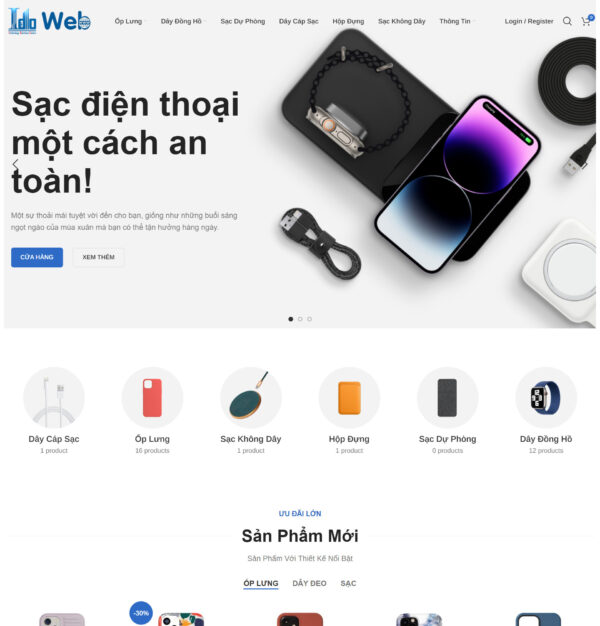Website demo bán hàng điện tử phụ kiện điện tử